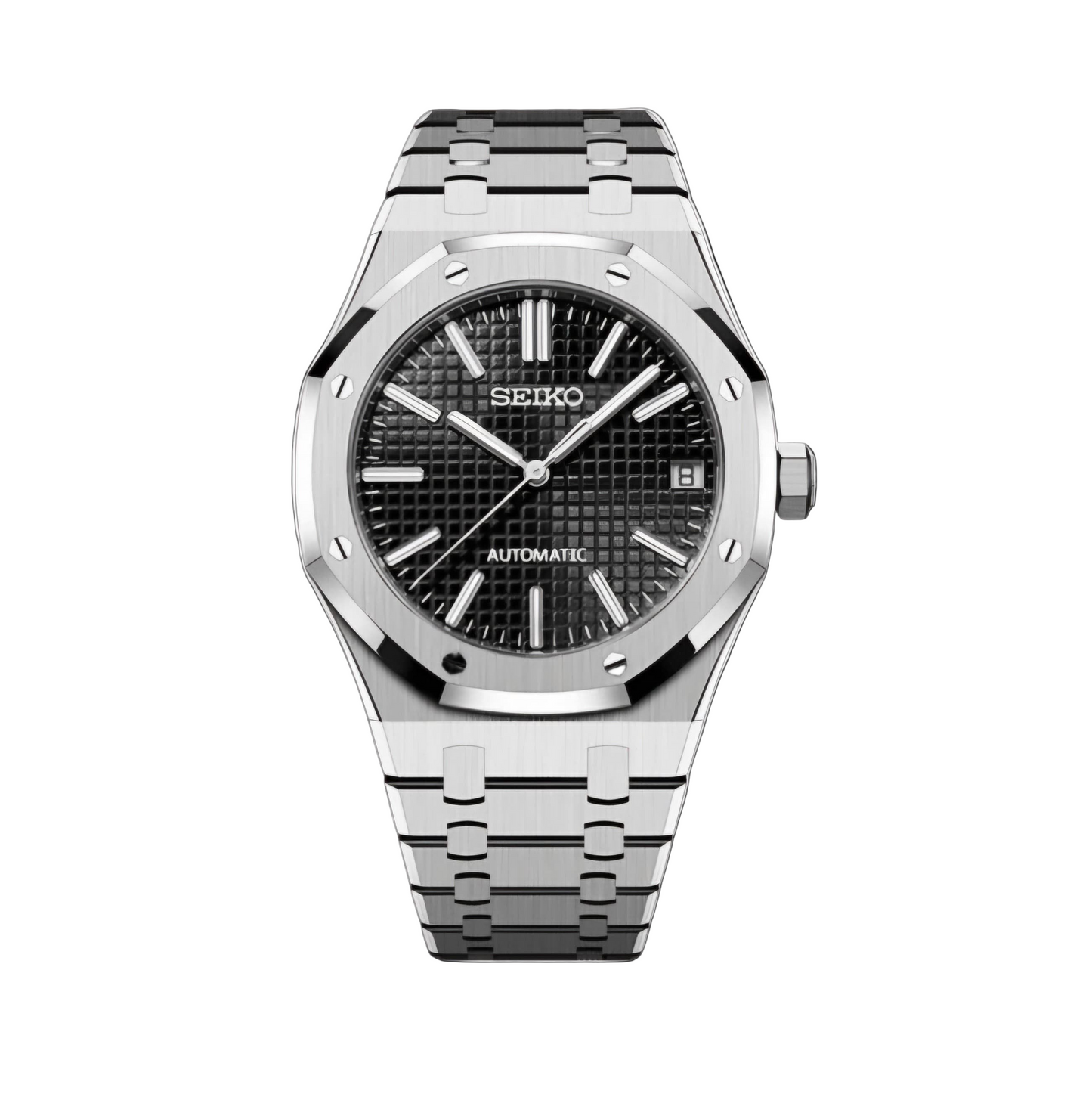 SEIKO MOD Royal Oak Black Dial