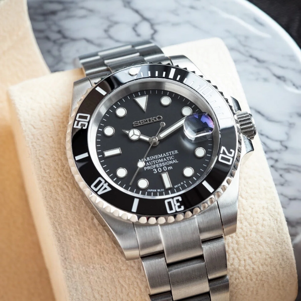 SEIKO MOD Submariner Black Dial