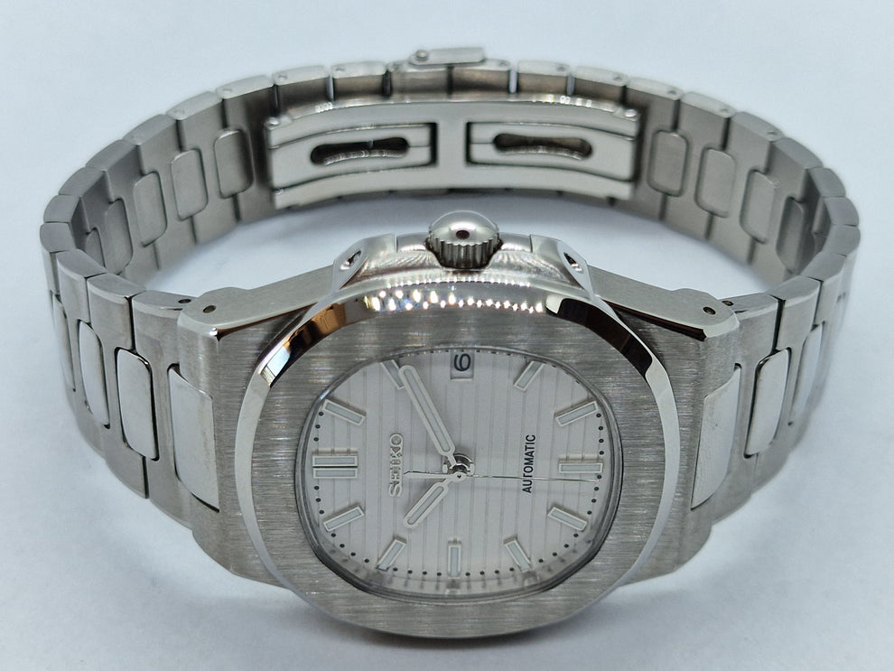Seiko Mod Nautilus White Dial